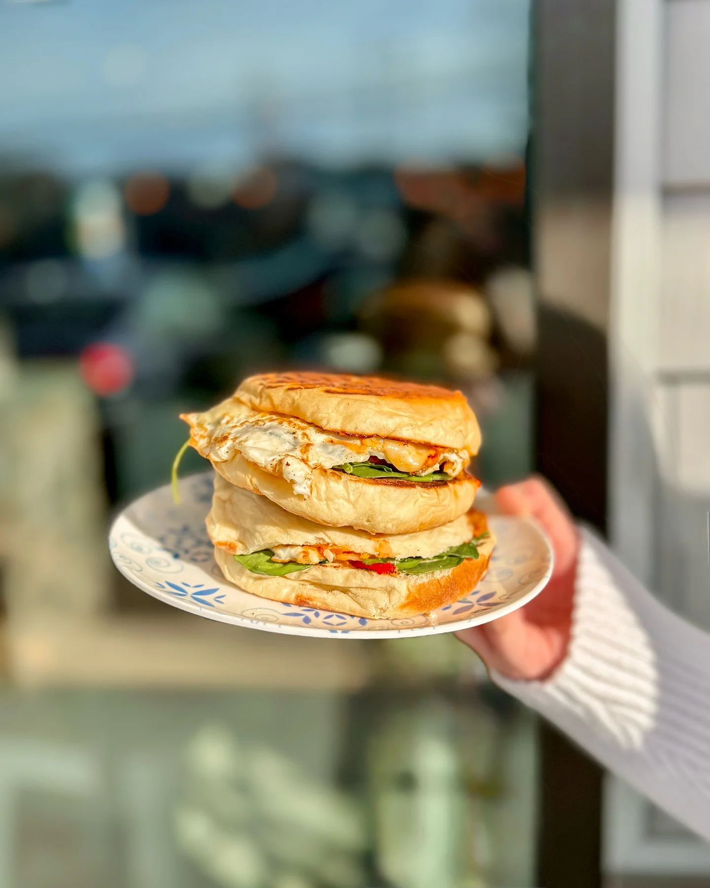 A breakfast sandwich from Latte Love Coffee House