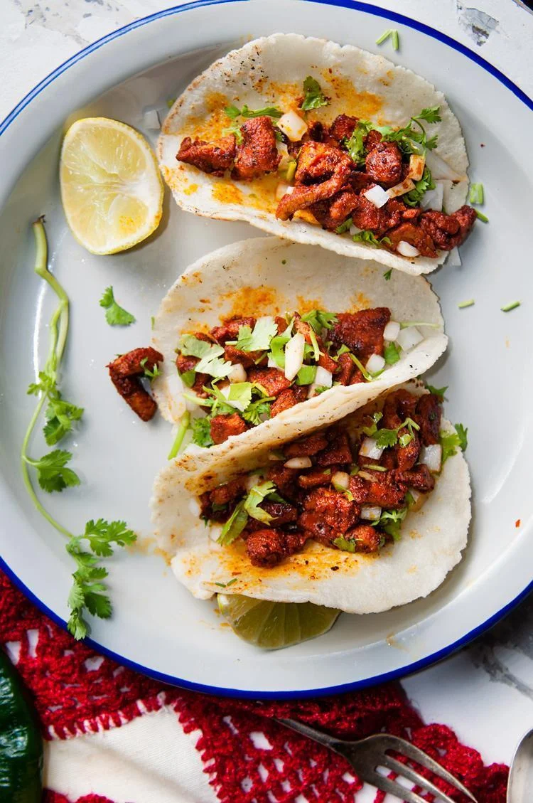 Orden Tacos de Carne Enchilada (3 Tacos) | Order of 3 Spicy Marinated Pork Tacos