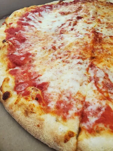 Classic Margherita pizza with fresh mozzarella and tomato sauce