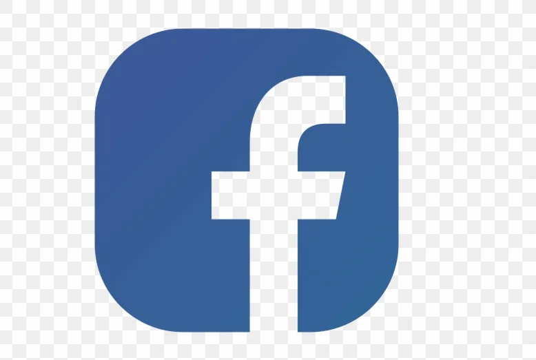Facebook logo in blue and white on a rounded square background