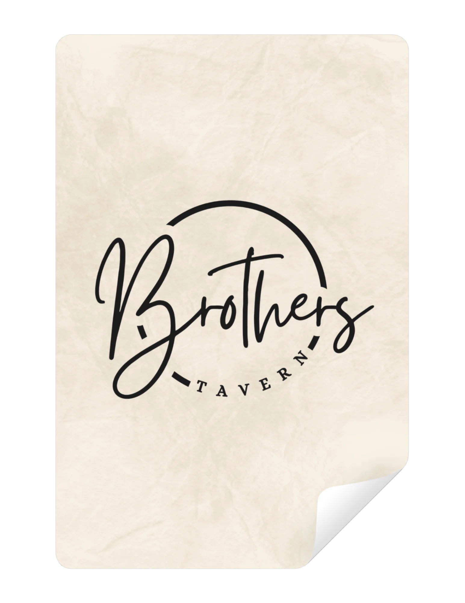 Logo of Brothers Tavern on textured background