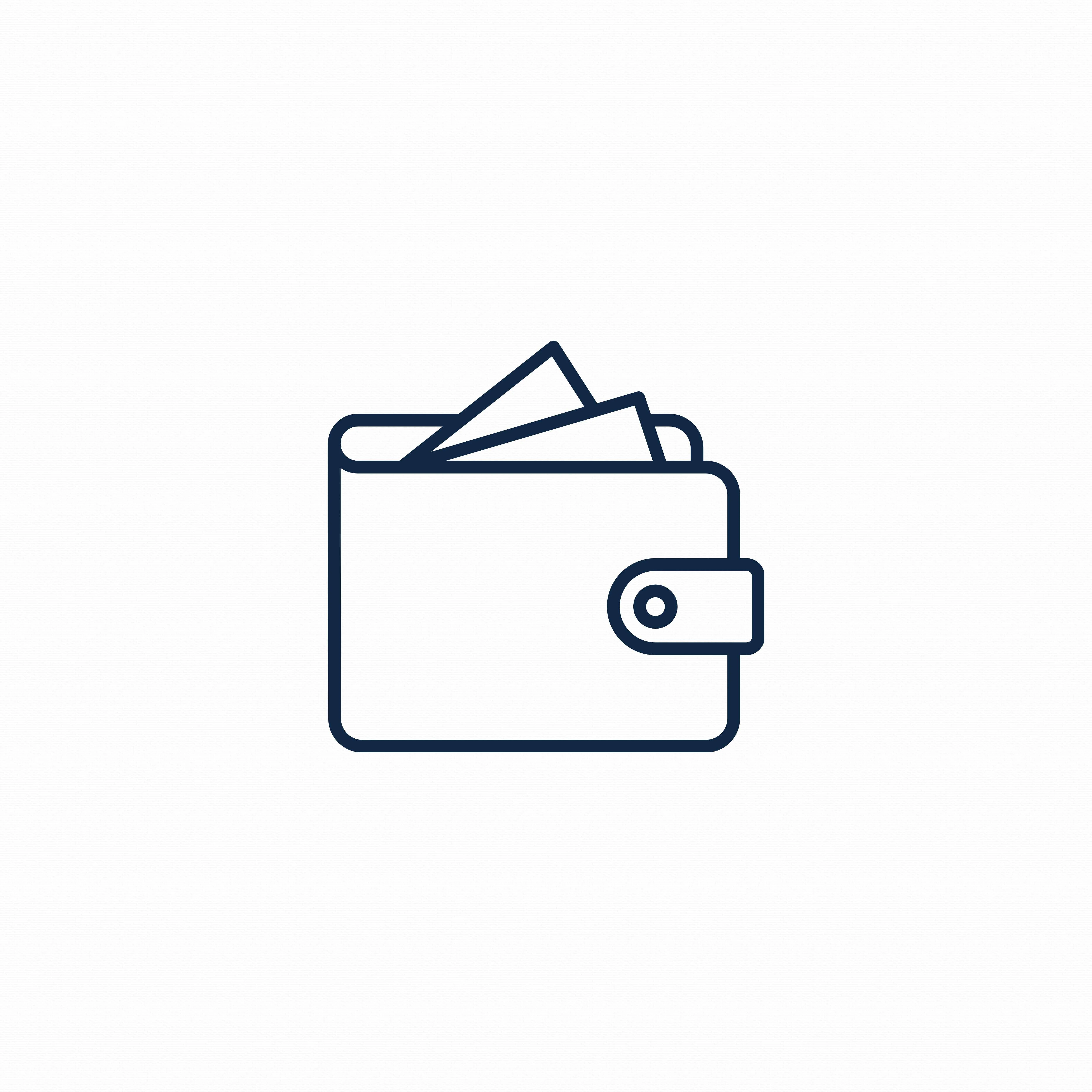 Cropped dark blue abstract logo on a white background