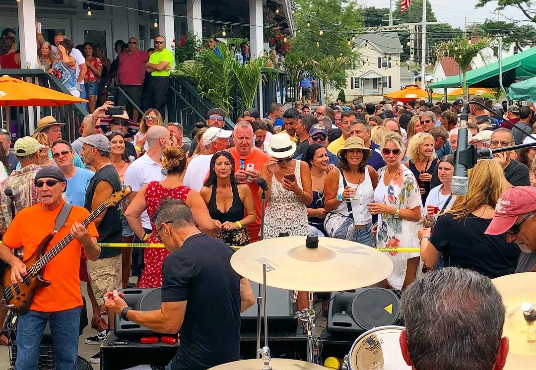 Vibrant scene with people enjoying live music
