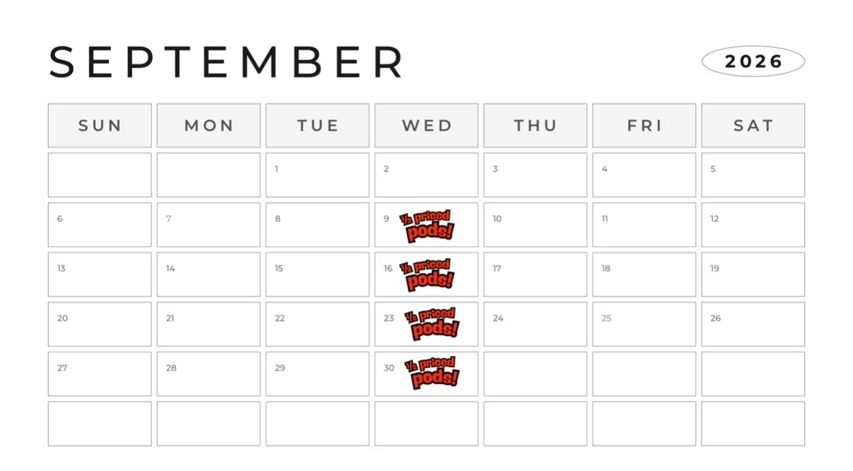 2024 monthly calendar in a minimalist white and grey design