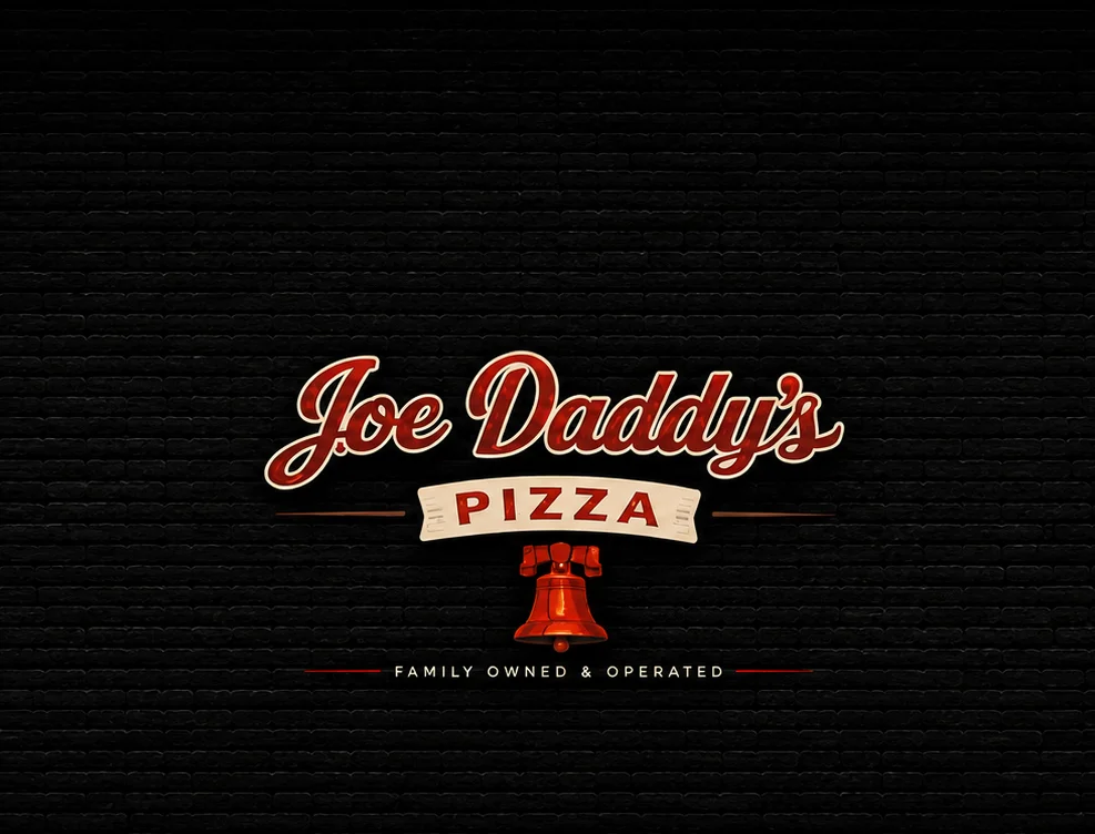 Logo of Joe Daddy's Pizza, family-owned pizzeria
