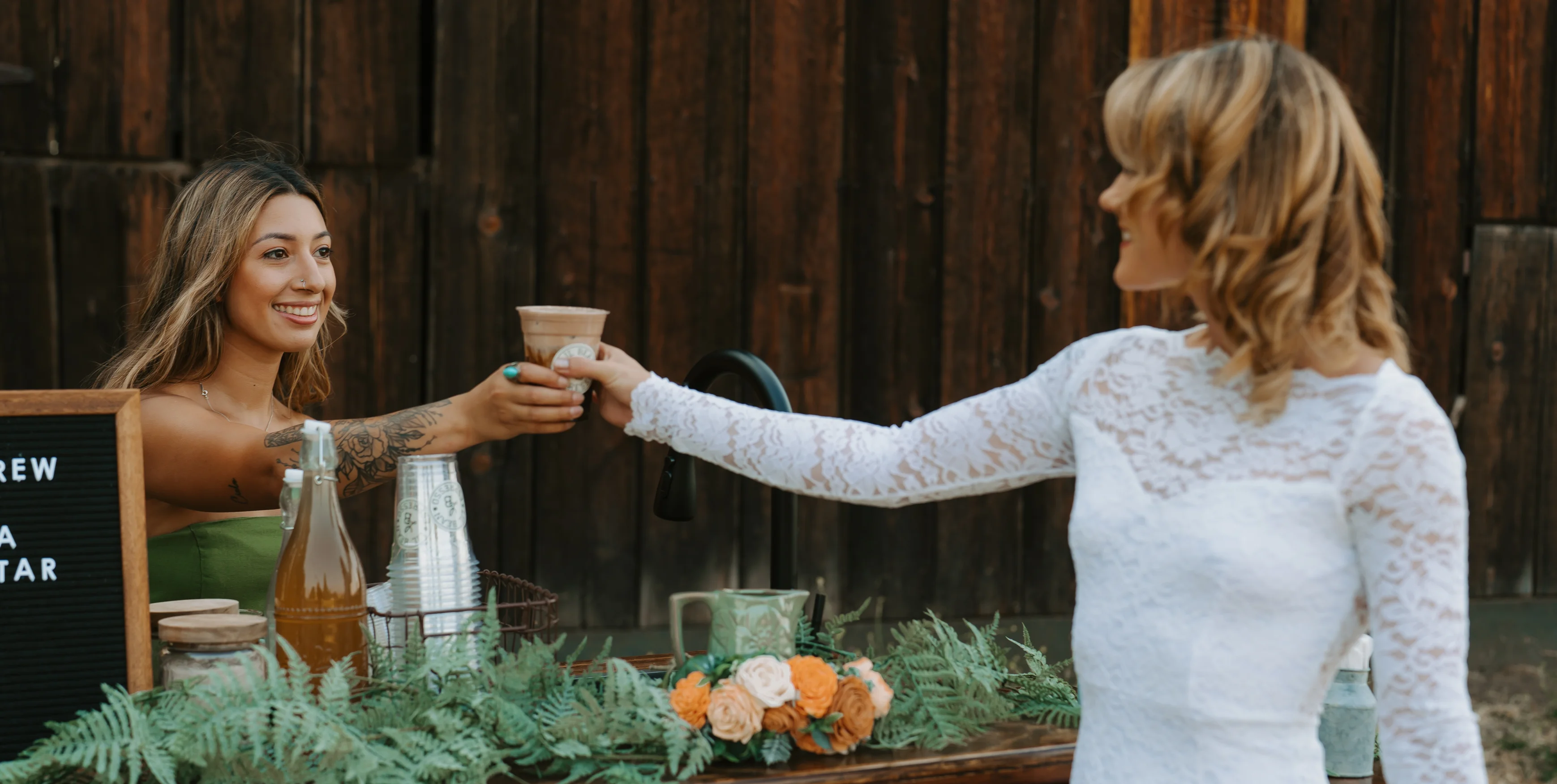 Coffee Cart at wedding