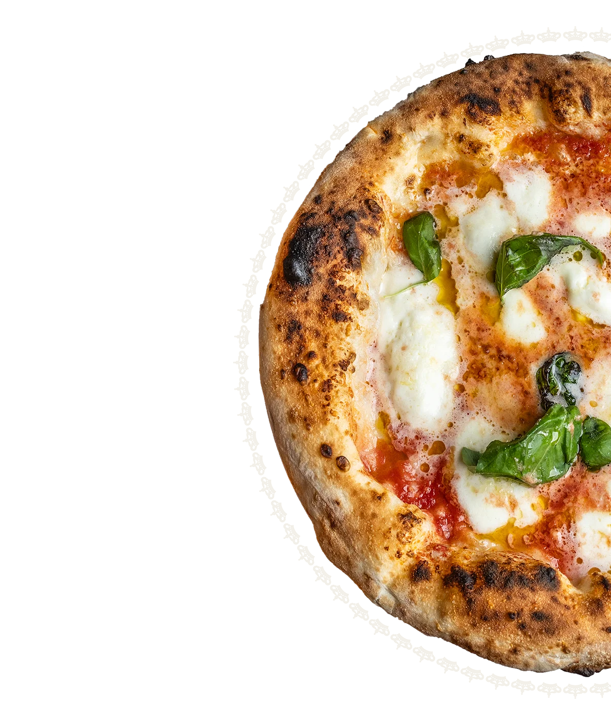 Delicious pizza with fresh toppings on a wooden table.