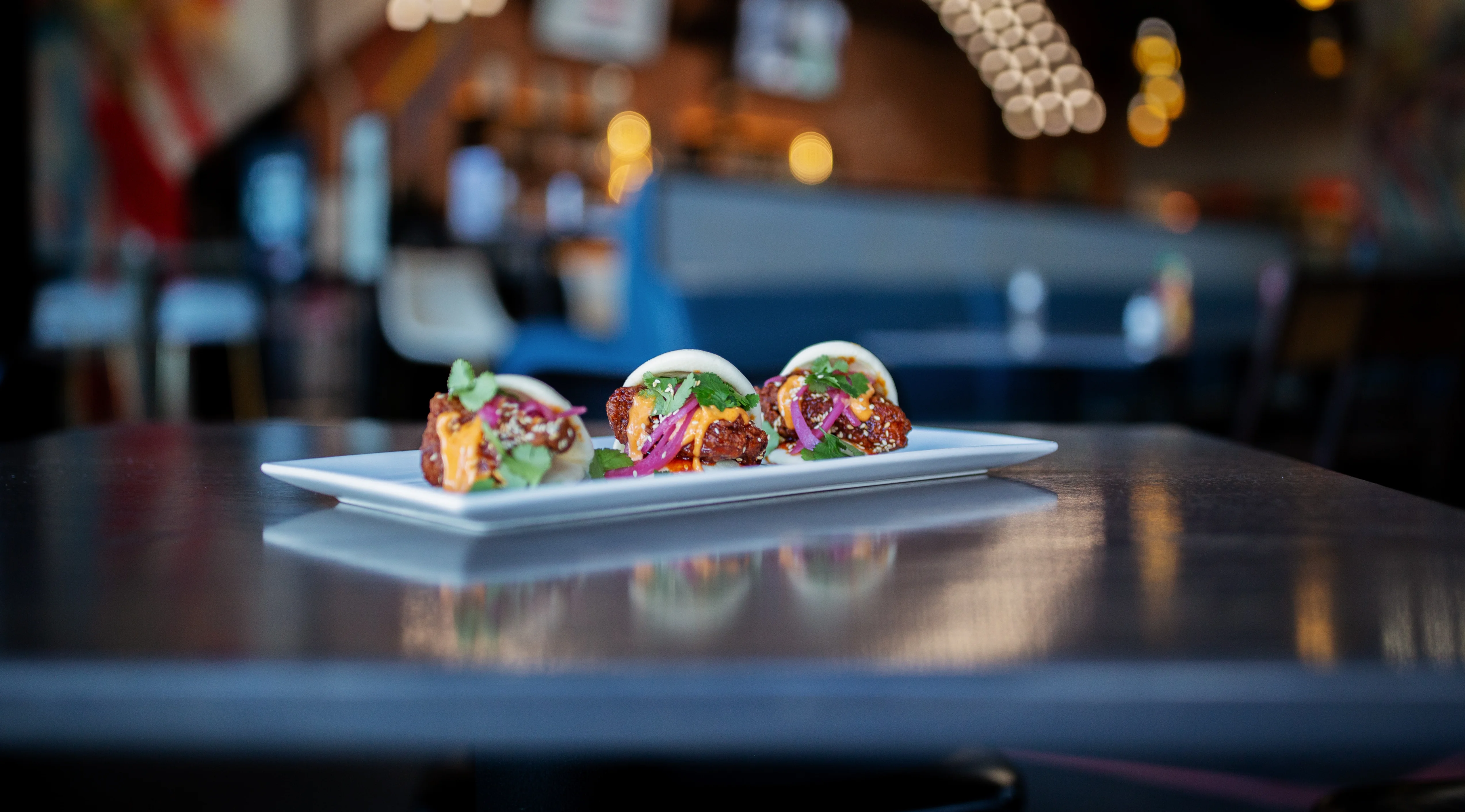 Korean chicken bao buns