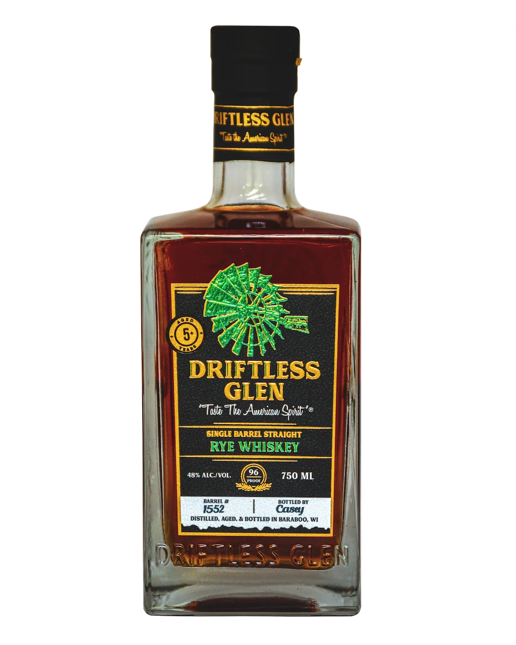A bottle of Single Barrel Rye (96 Proof)