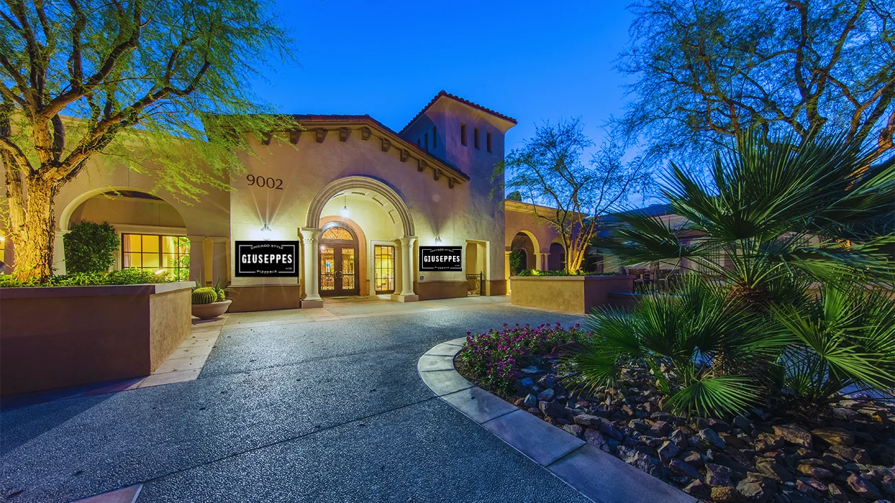 Giuseppes  On Shadow Ridge Road, Palm Desert, CA Lunch Daily 11AM - 330PM  Saturday & Sunday Brunch  10AM - 2PM Happy  Hour: Every Day (BAR Only) 3:30PM - 5:30PM Dinner Sun-Thur. 4:00-8:30 PM  Fri & Sat. 4-9 PM