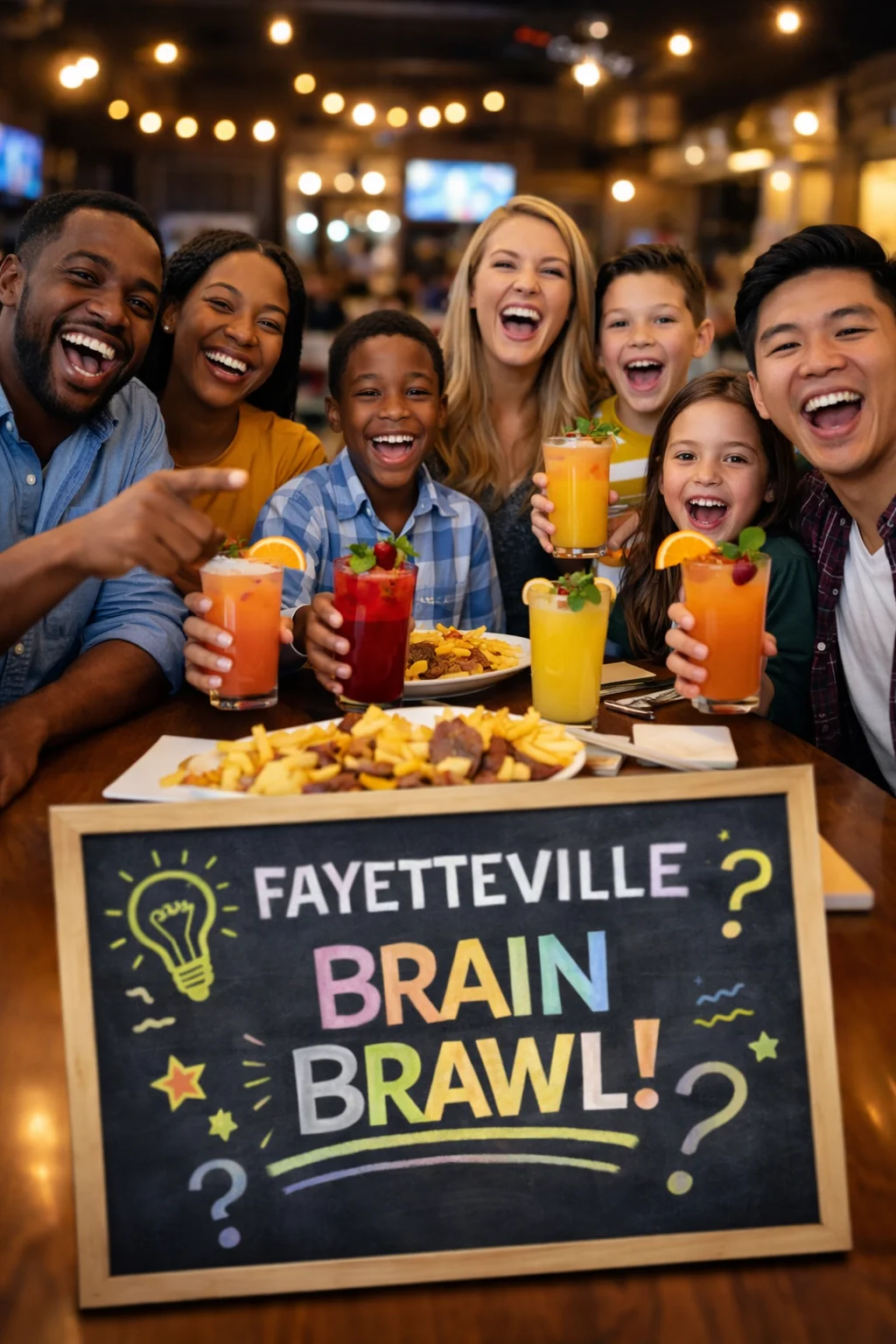 Colorful restaurant interior with vibrant decor and seating arrangements.