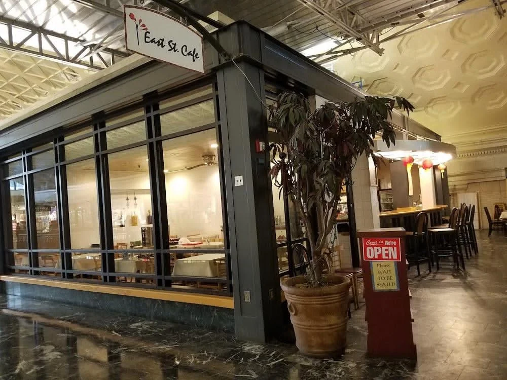 Charming café interior with open seating and welcoming ambiance