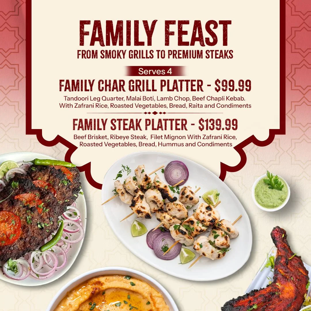 Family Char Grill Platter (Serves 4 to 6)