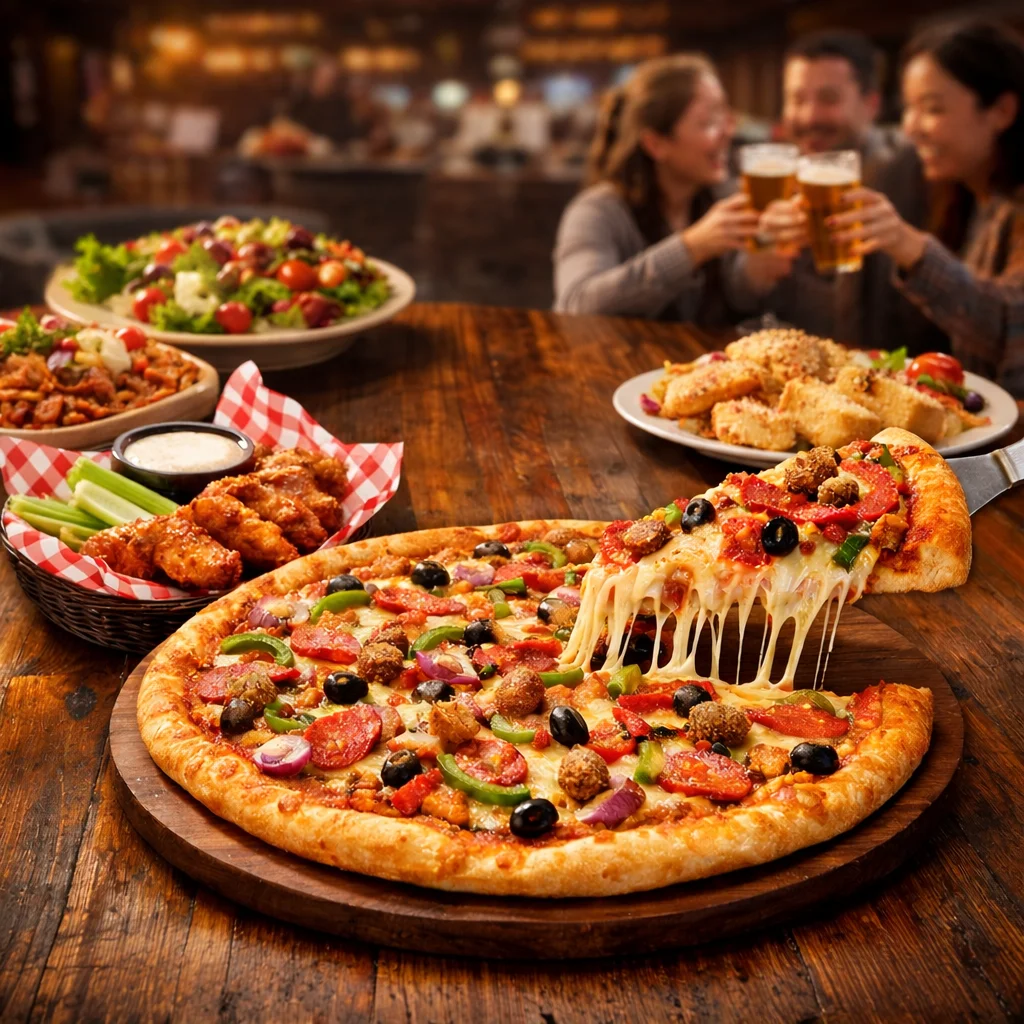 Fresh pizzas, wings, salads from Pizza West in Shawnee, KS