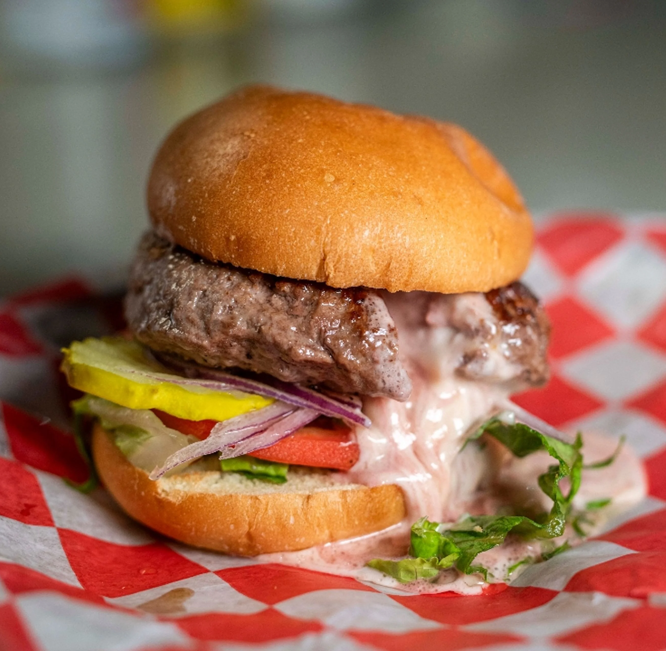 Juicy cheeseburger