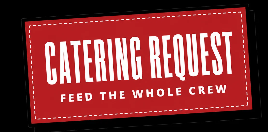 Catering request graphic for group meals