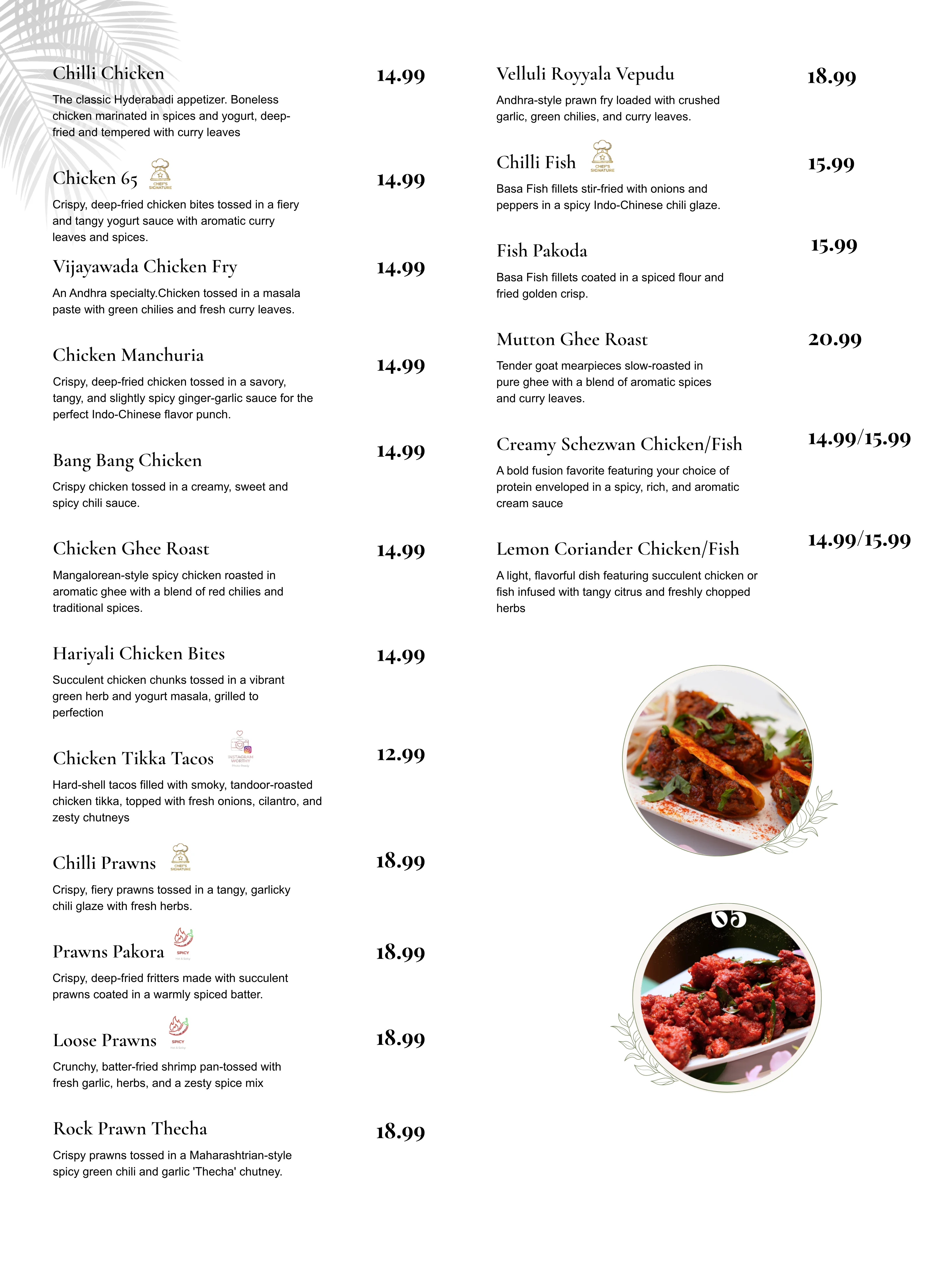 A variety of vegetarian and non-vegetarian starters displayed on a platter.