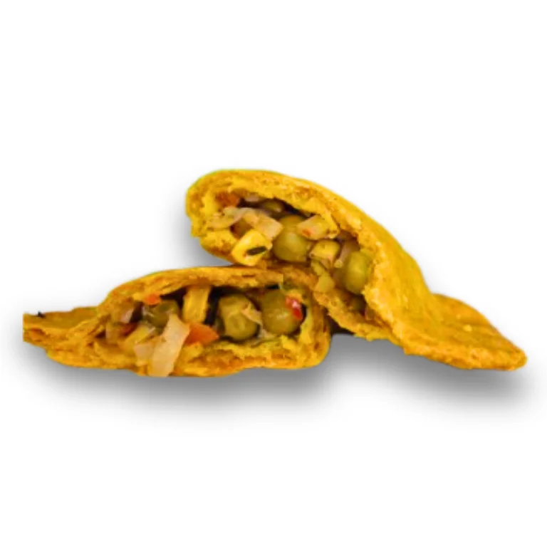 Savory Jamaican patty filled with vegetables