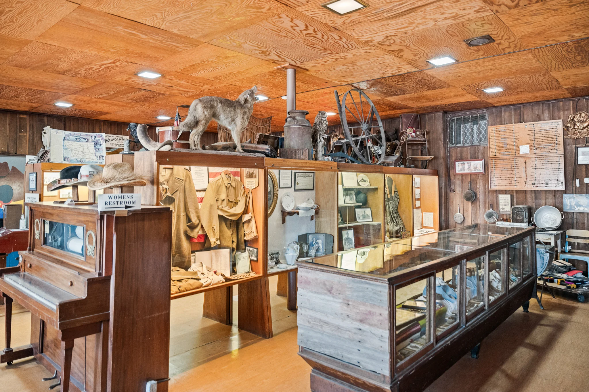 Interior view of a museum showcasing historical artifacts and displays