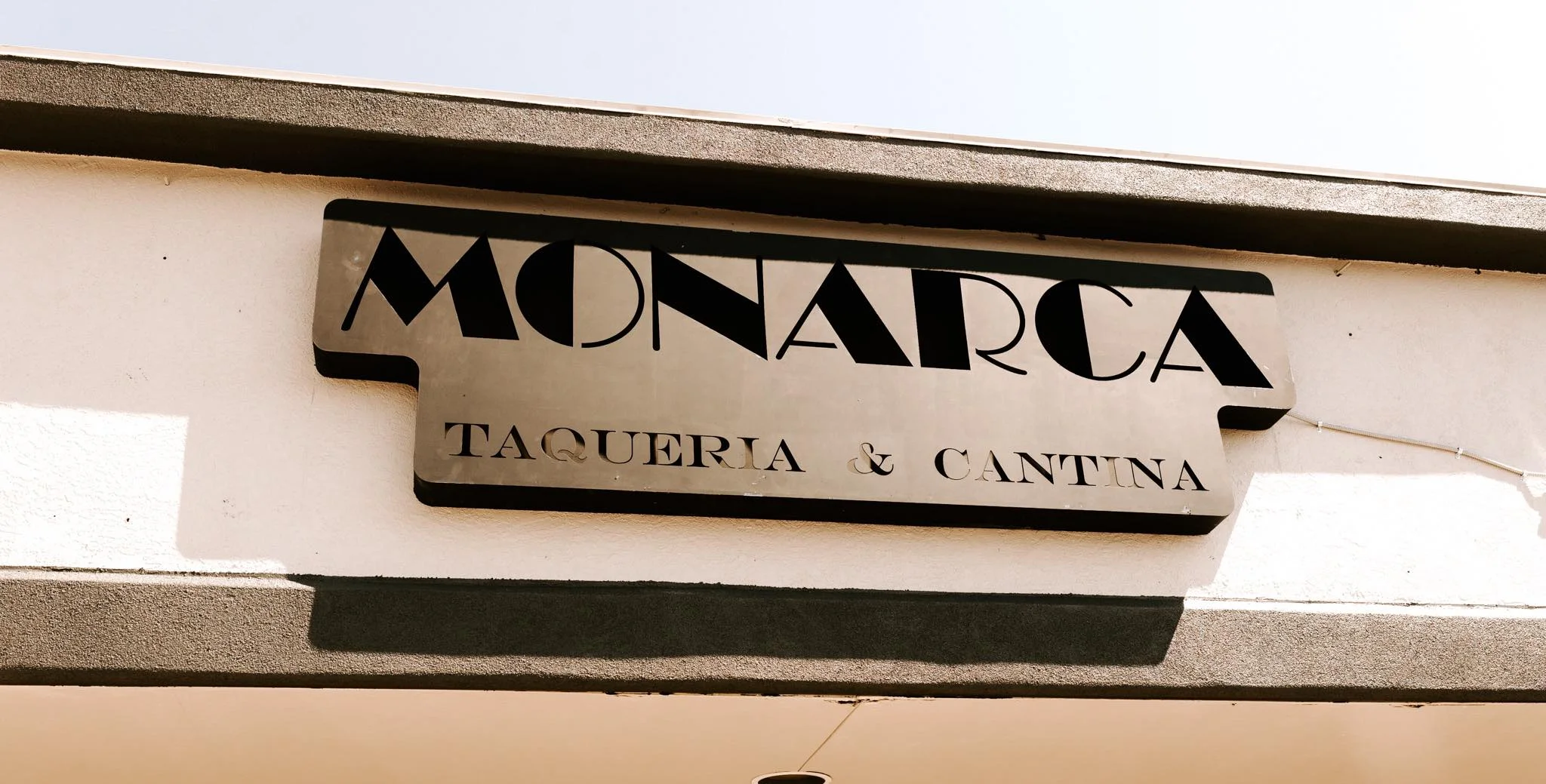 Signage for Monarca Taqueria & Cantina