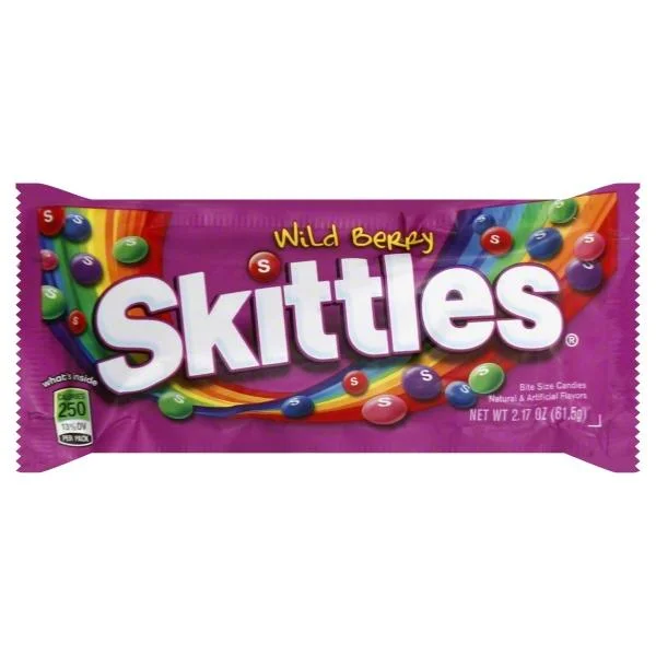 Skittles Chewy Candy Wild Berry Single Pack - 2.17 Oz