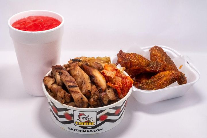 Sm Kbbq Chicken Bowl + 4 Wings + Drink