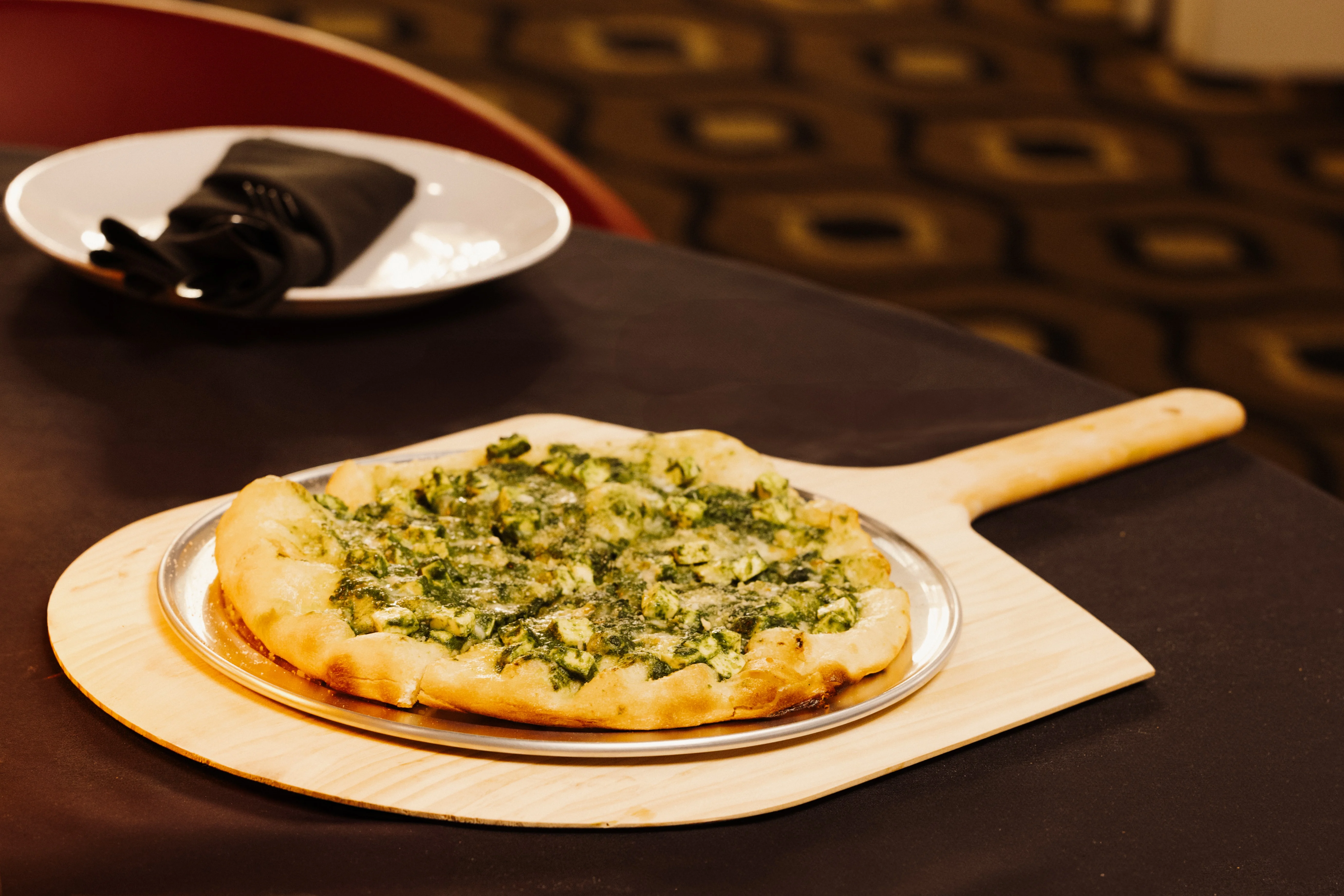 Spinach and cheese flatbread from Mediterranean cuisine