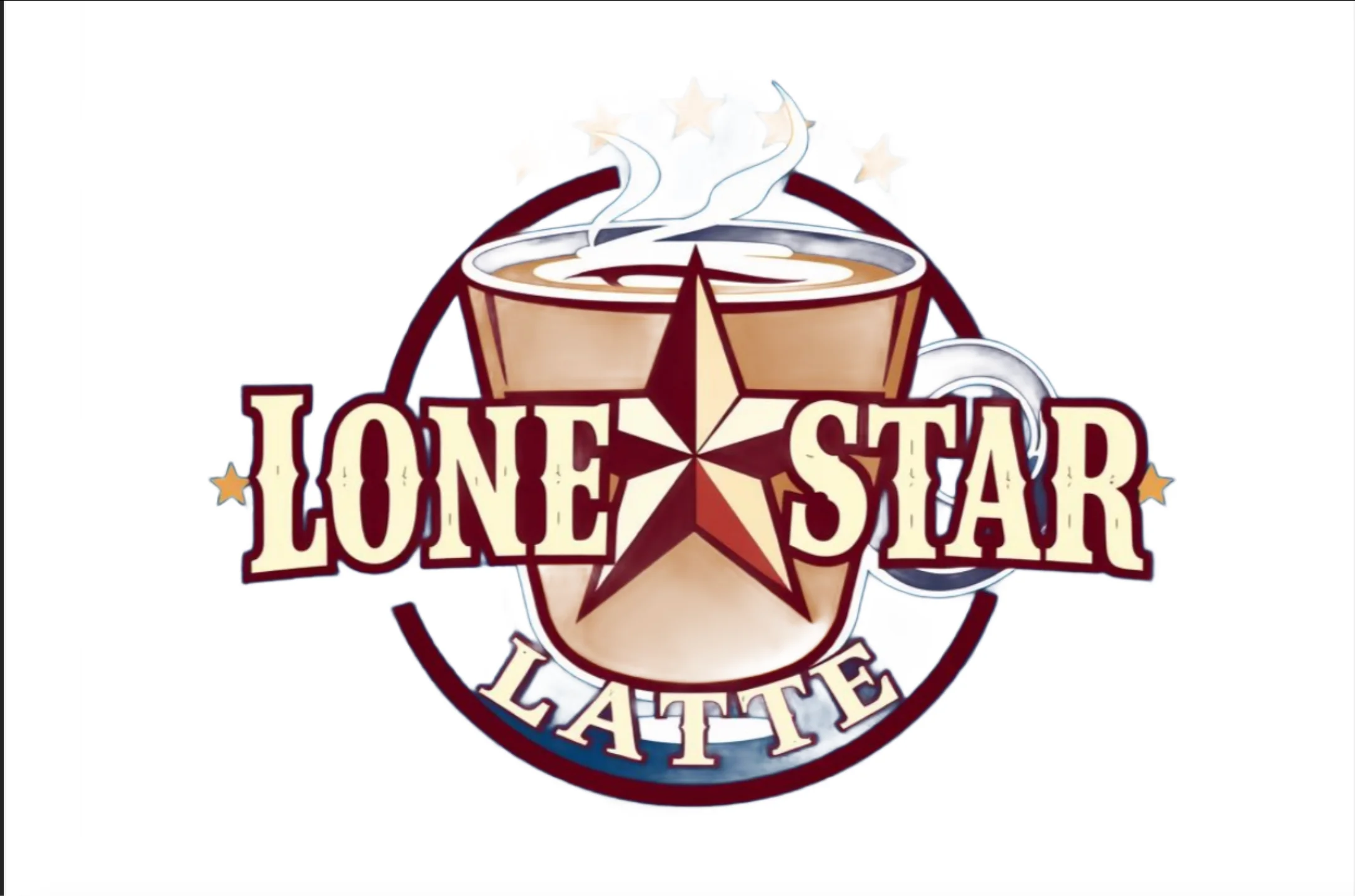 Lone Star Latte logo featuring a coffee cup and Texas star