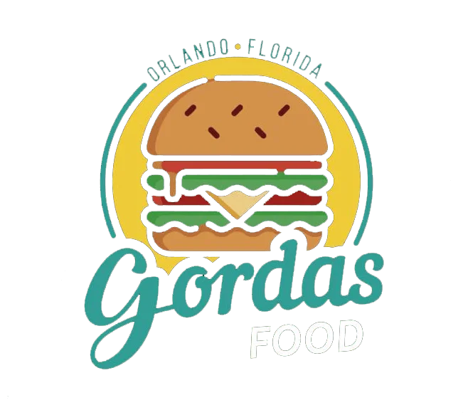 Logo of Gordas Food featuring a burger design