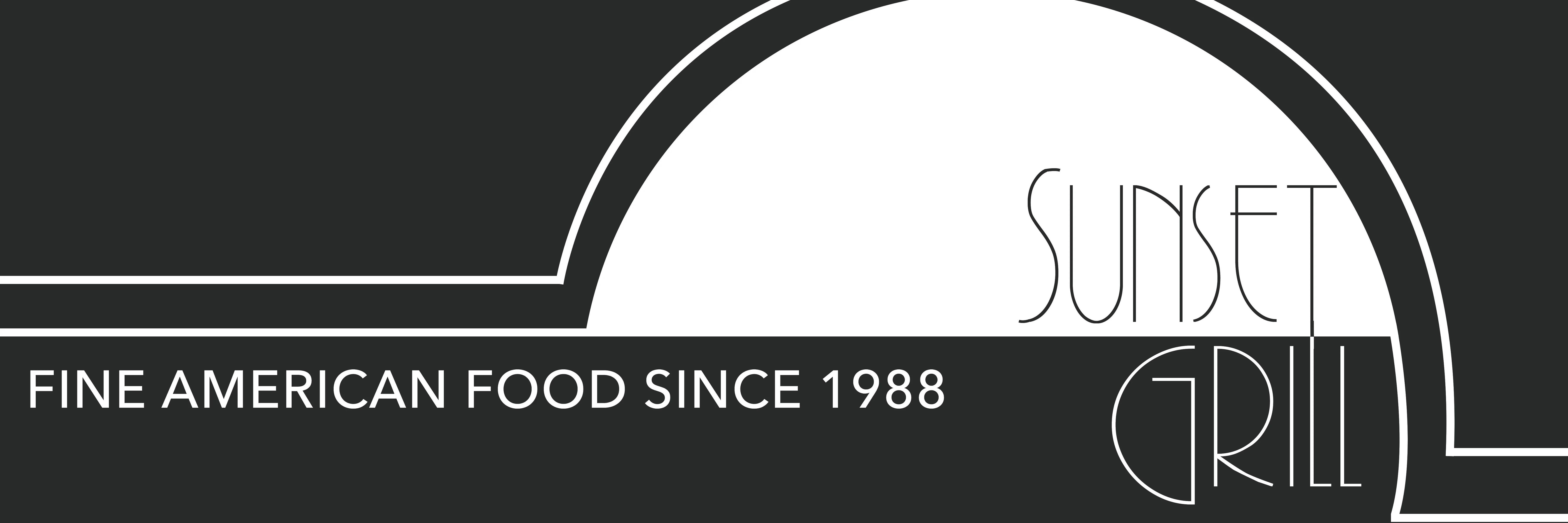 Logo of Sunset Grill, fine American food since 1988