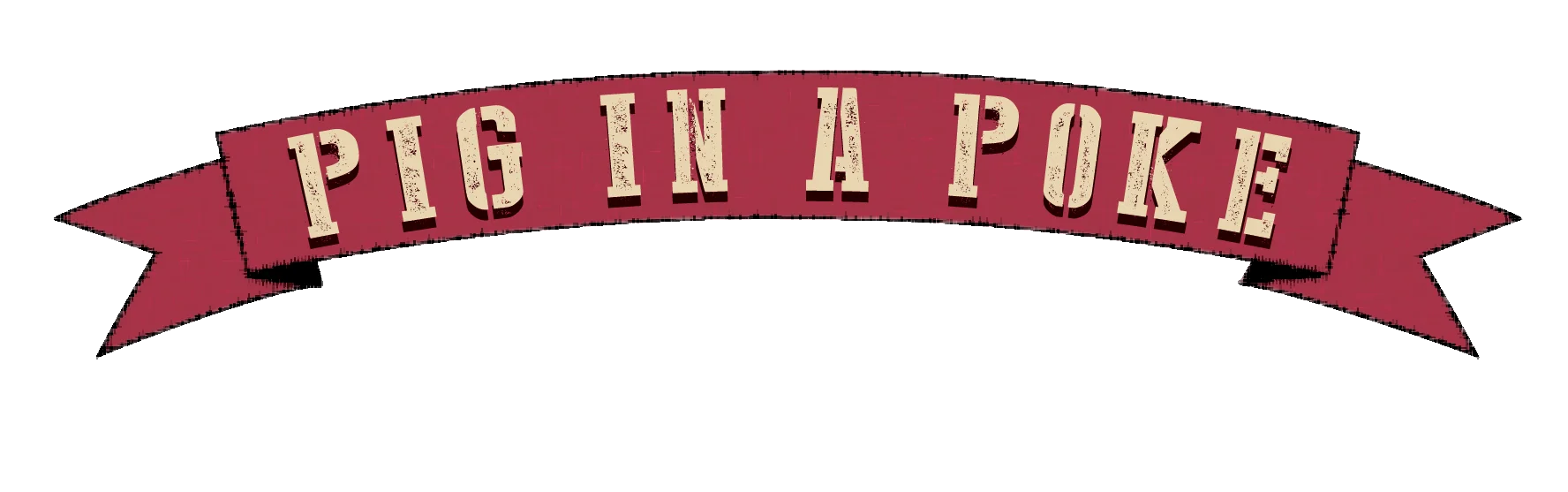 Logo of Pig in a Poke restaurant with vintage design