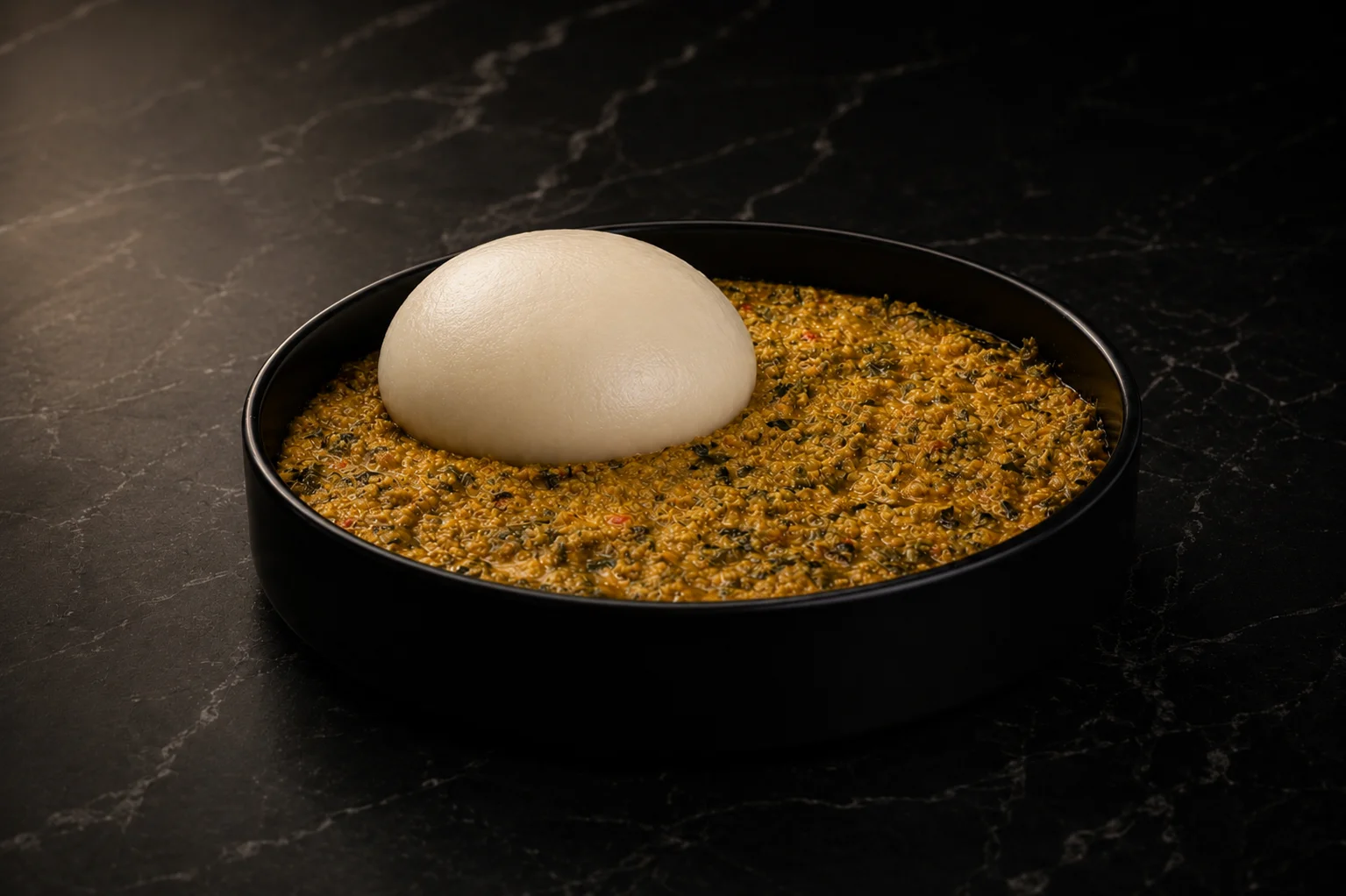Nigerian jollof rice with steamed bun