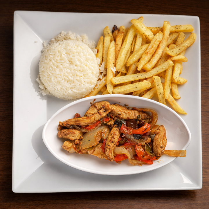 Pollo Corner Pollo Saltado (Stir-fried chicken) | The Food Corner.