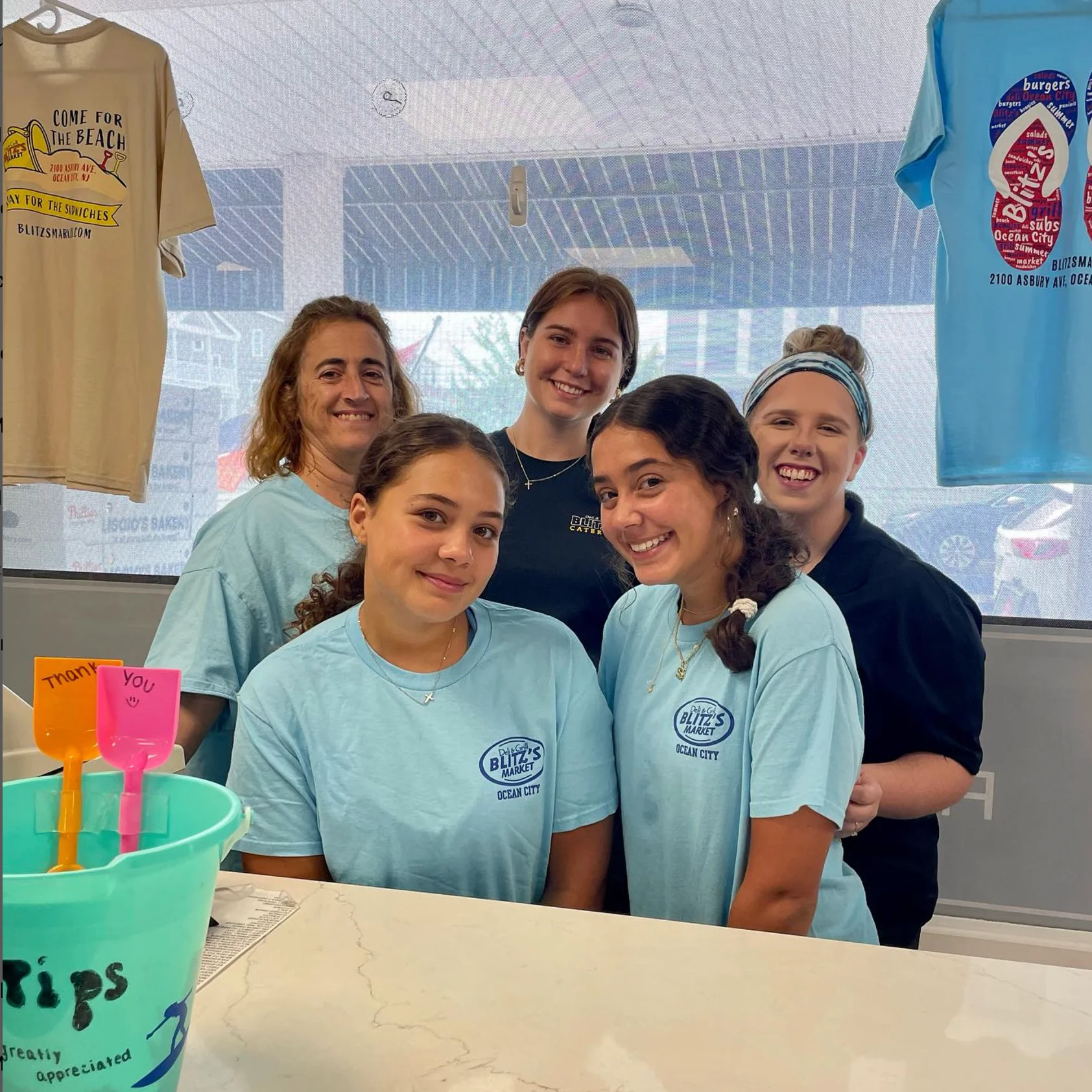 Friendly staff at a beachside restaurant in Ocean City
