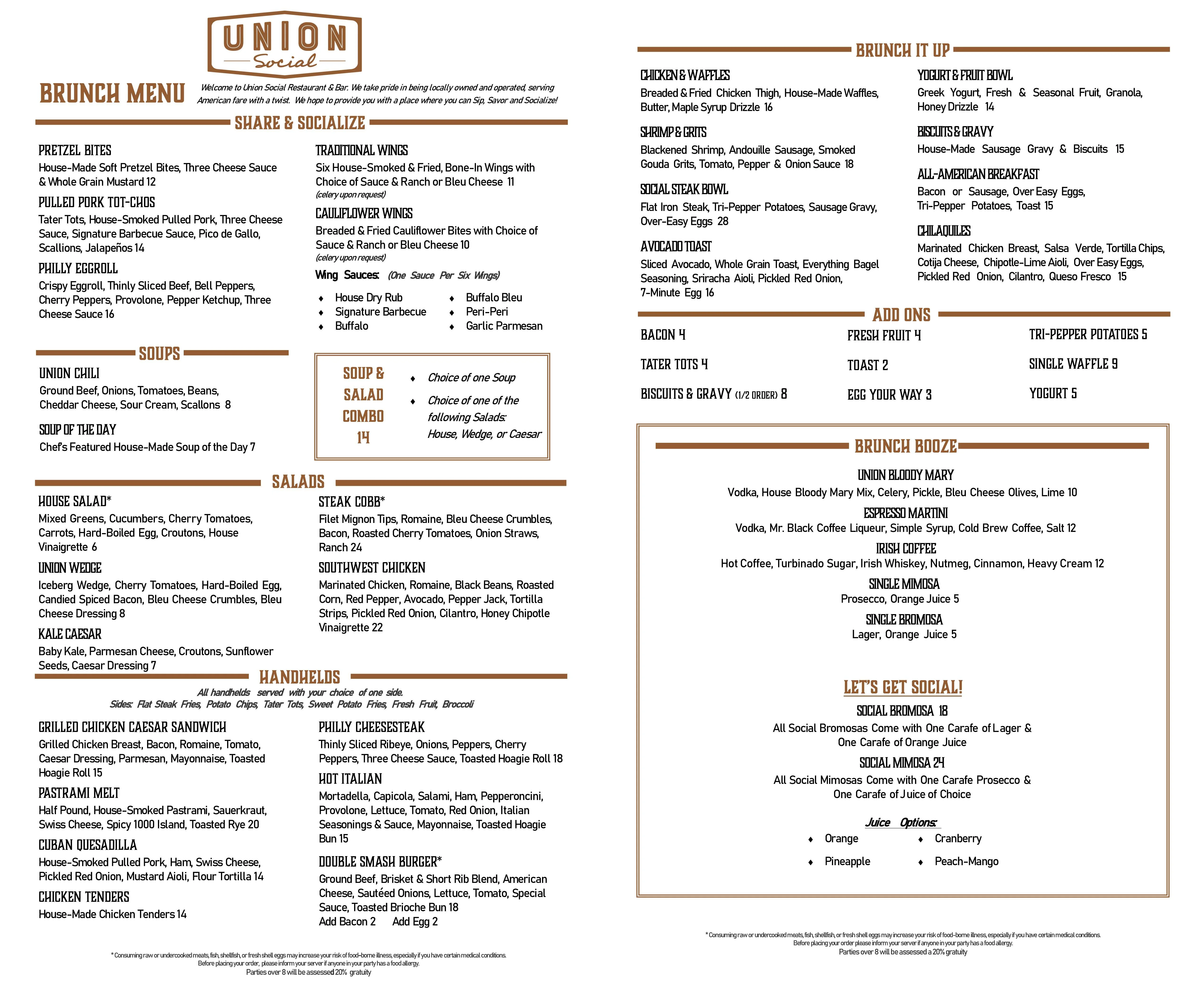 Brunch Menu