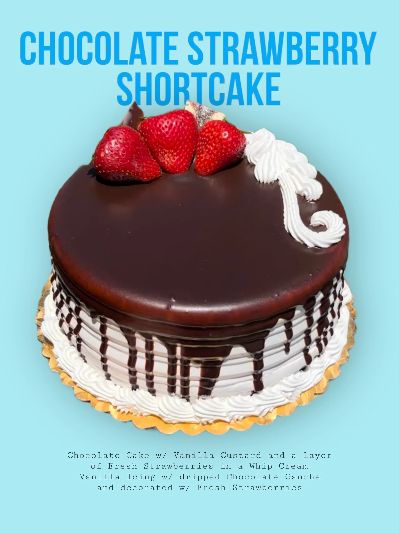 Decadent chocolate strawberry shortcake dessert
