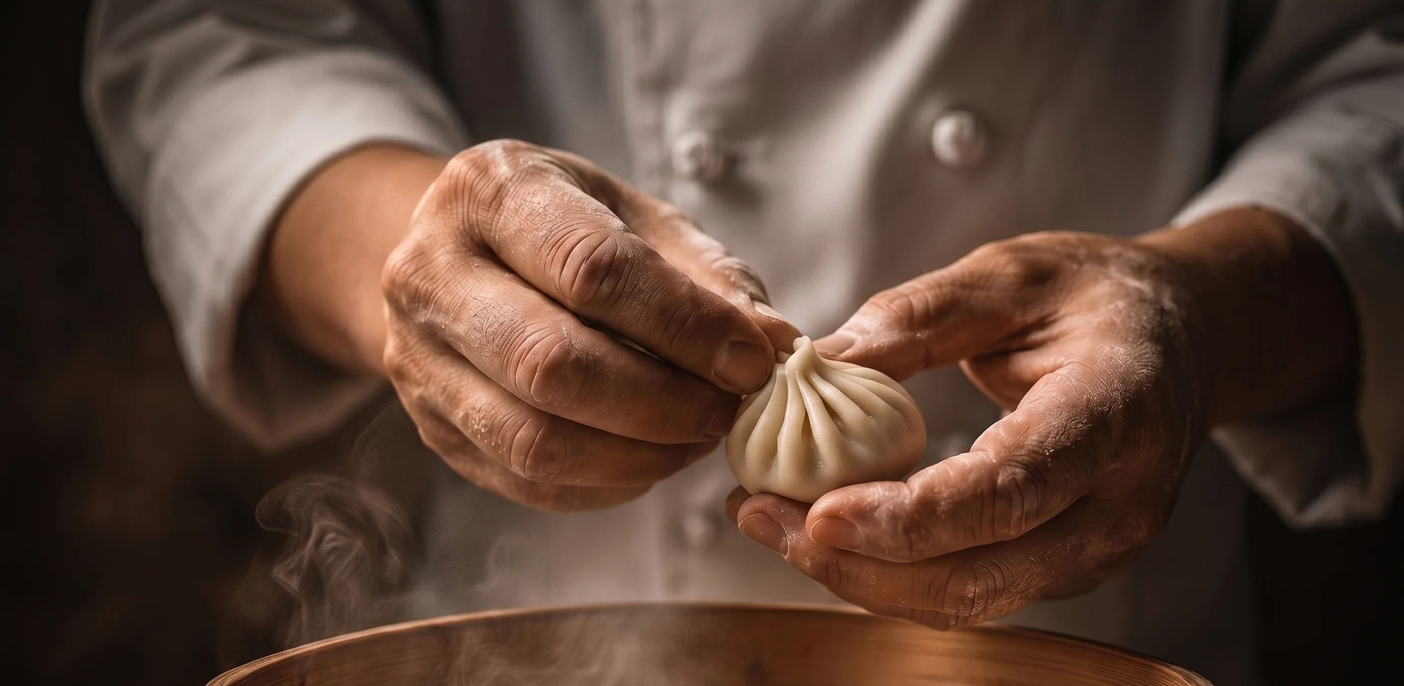 A restaurant chef preparing a dish