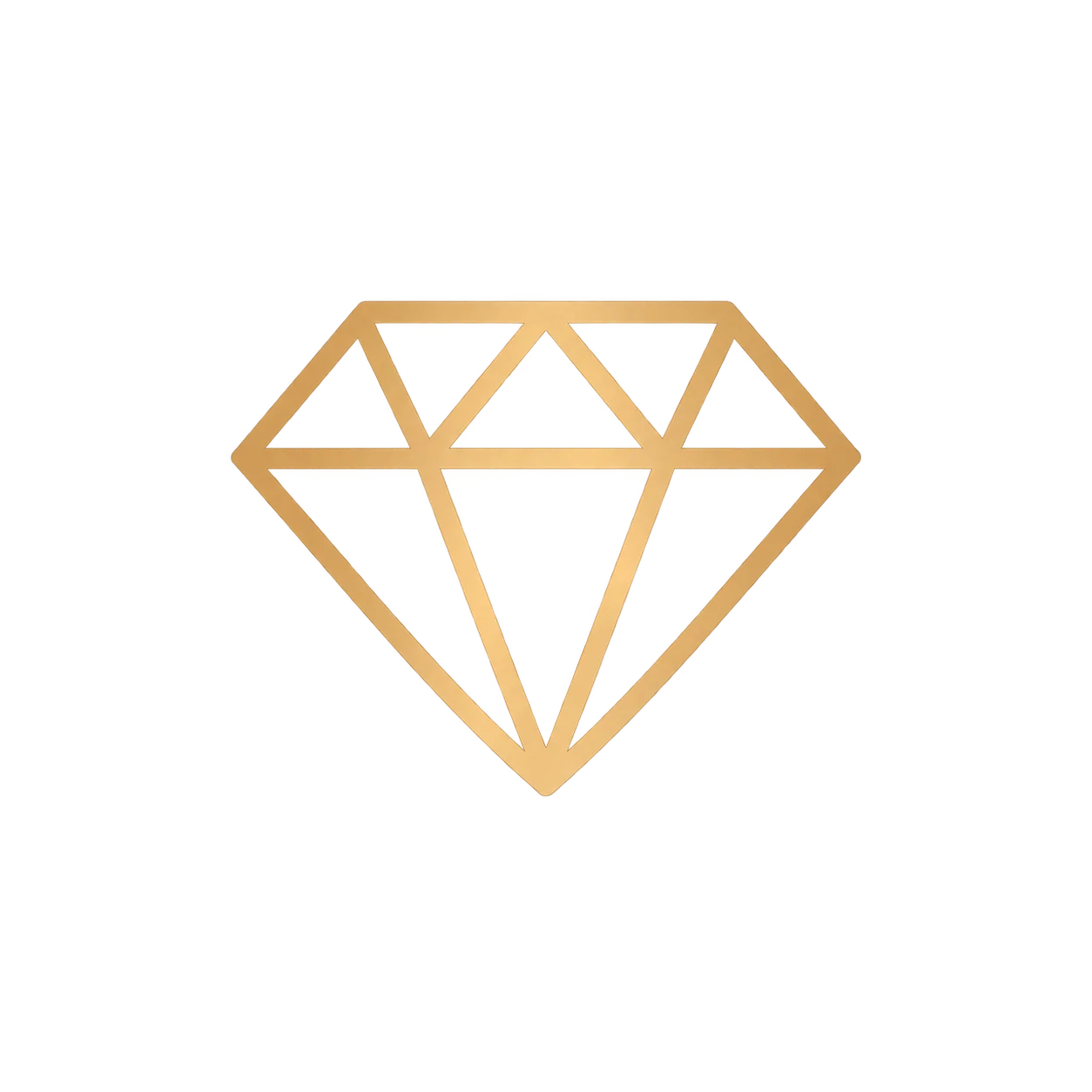 Stylized golden diamond logo design
