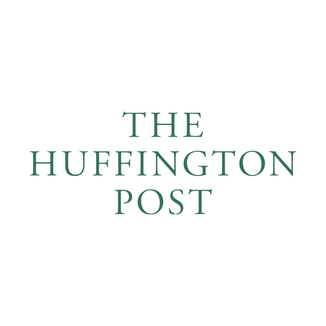 Logo of The Huffington Post in a circular design