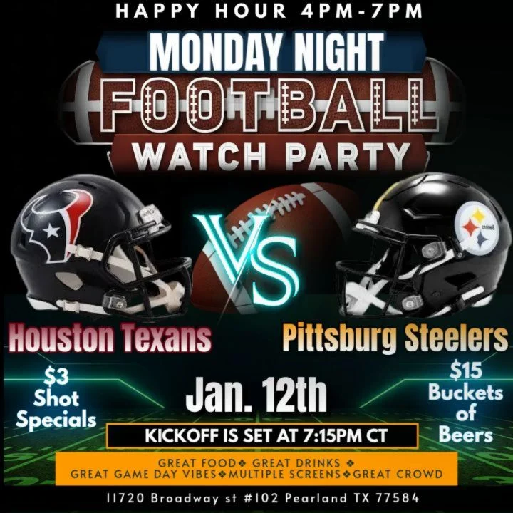 Football watch party with Houston Texans vs. Pittsburgh Steelers