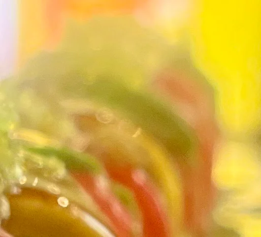 Colorful sushi rolls with tuna and avocado in a Japanese restaurant