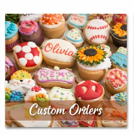 Custom order menu showcasing various food options and customization.