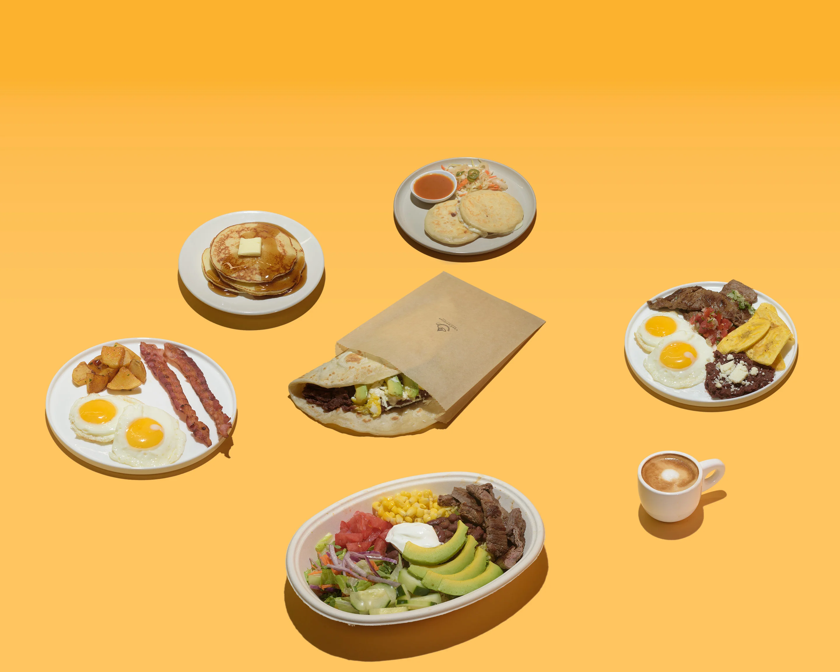 Delicious Mexican breakfast platter with eggs and tortillas