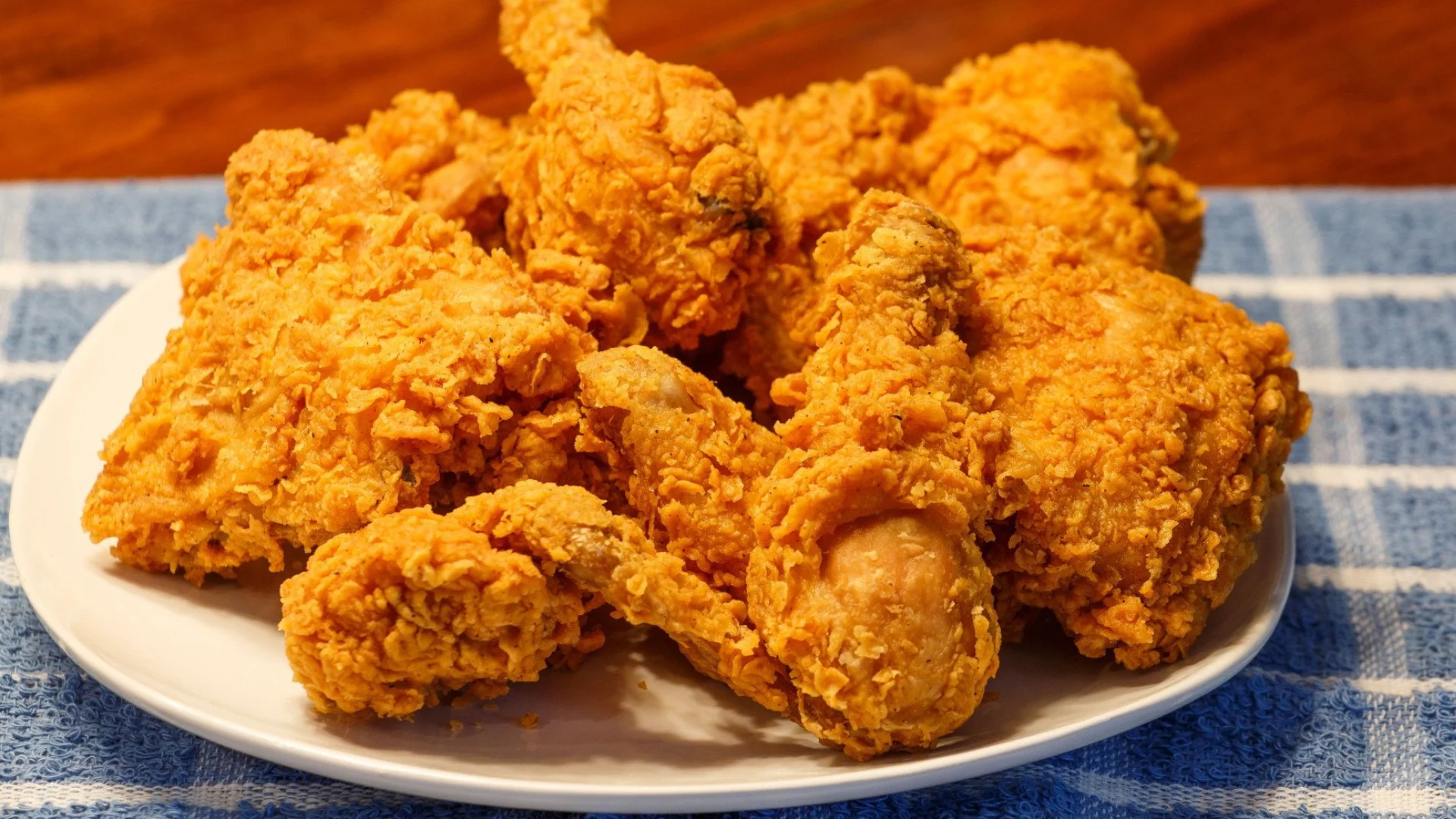 Plate of fried chicken