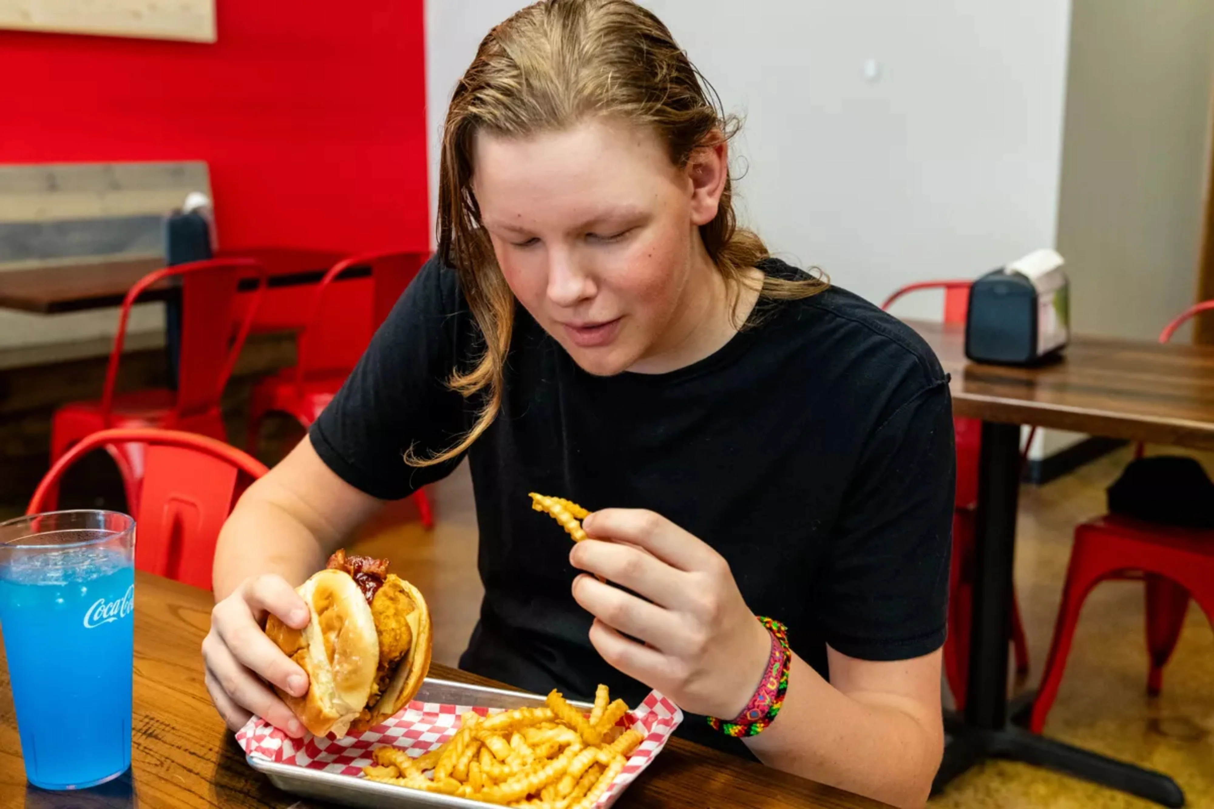 Customer enjoying a meal