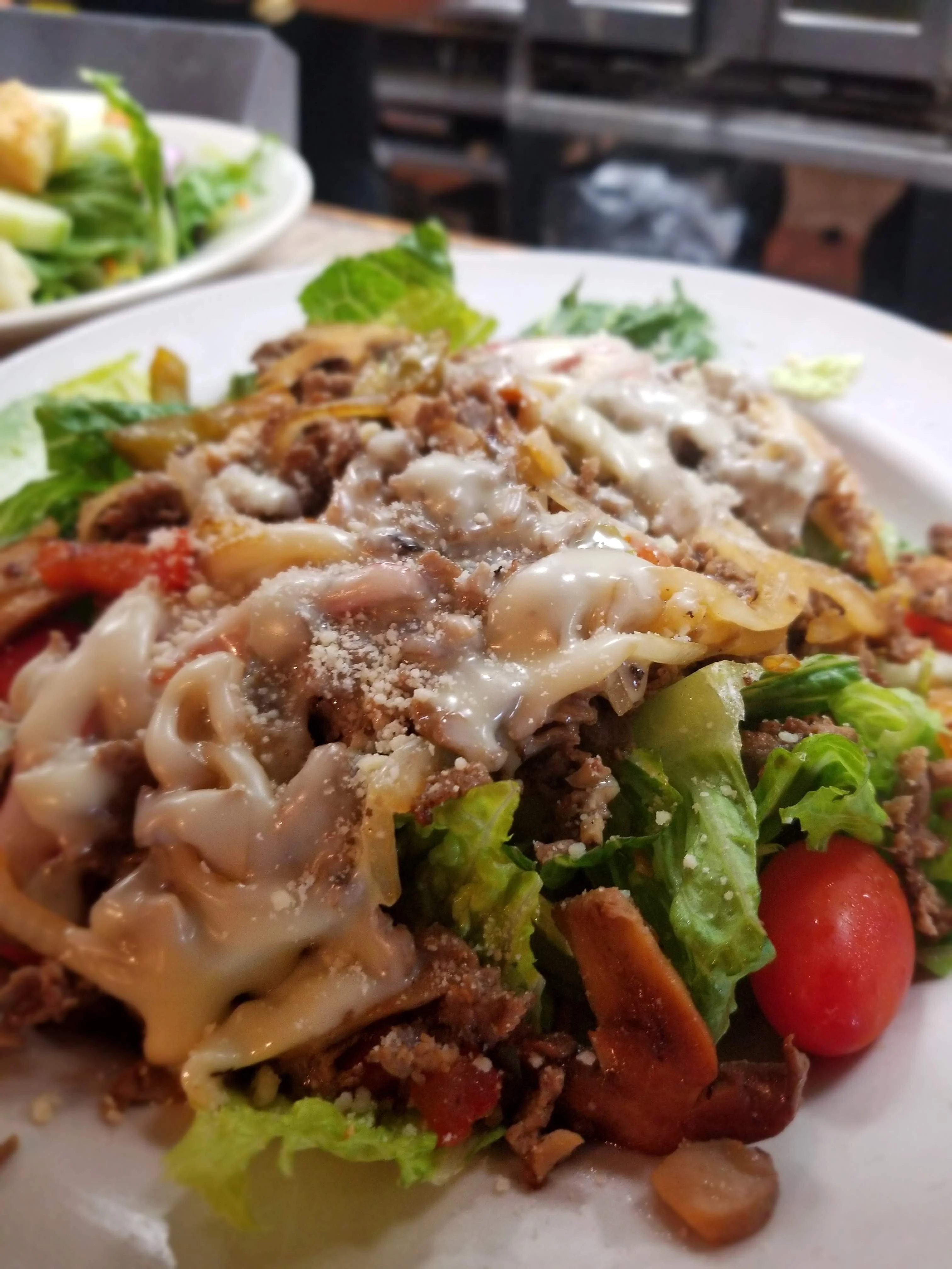 Savory Mexican carne asada salad with fresh toppings