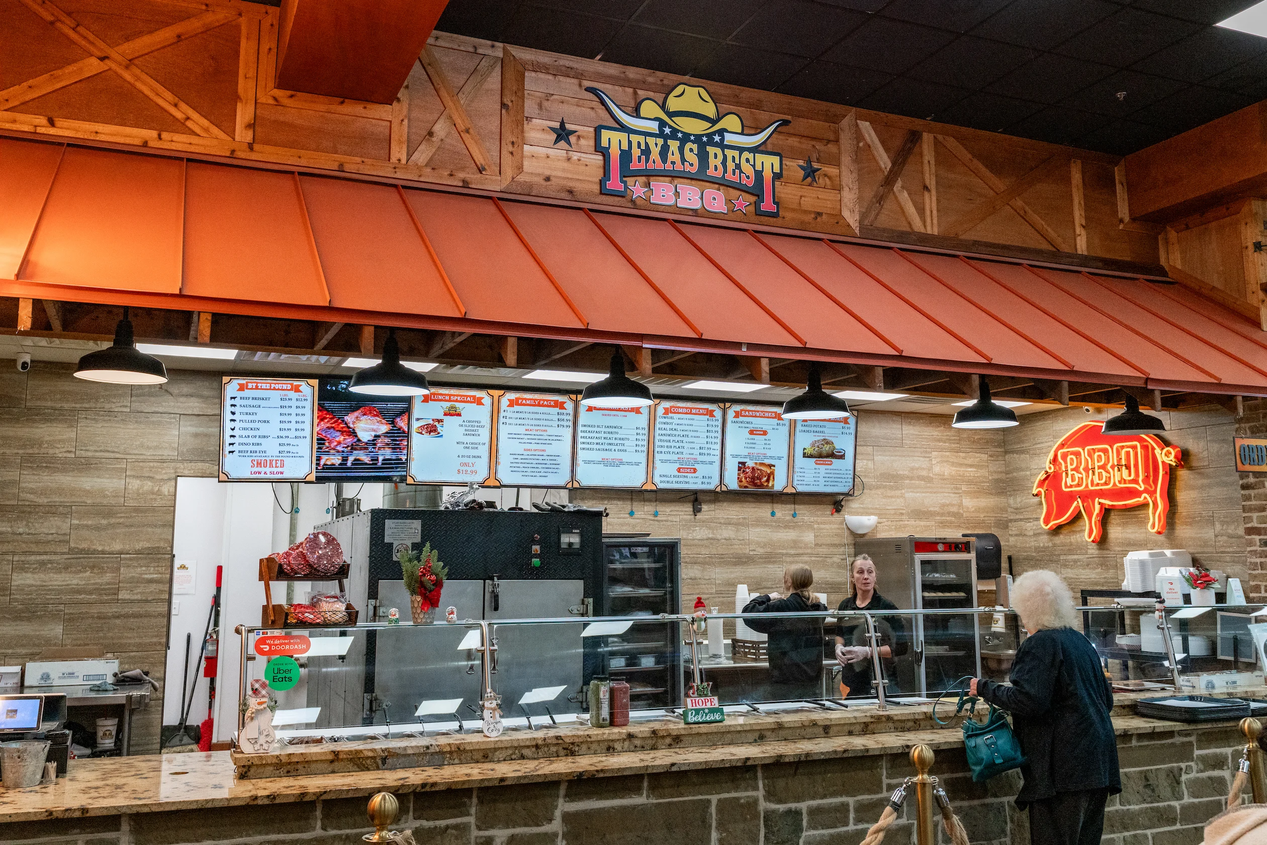Texas Best bbq interior- Counter