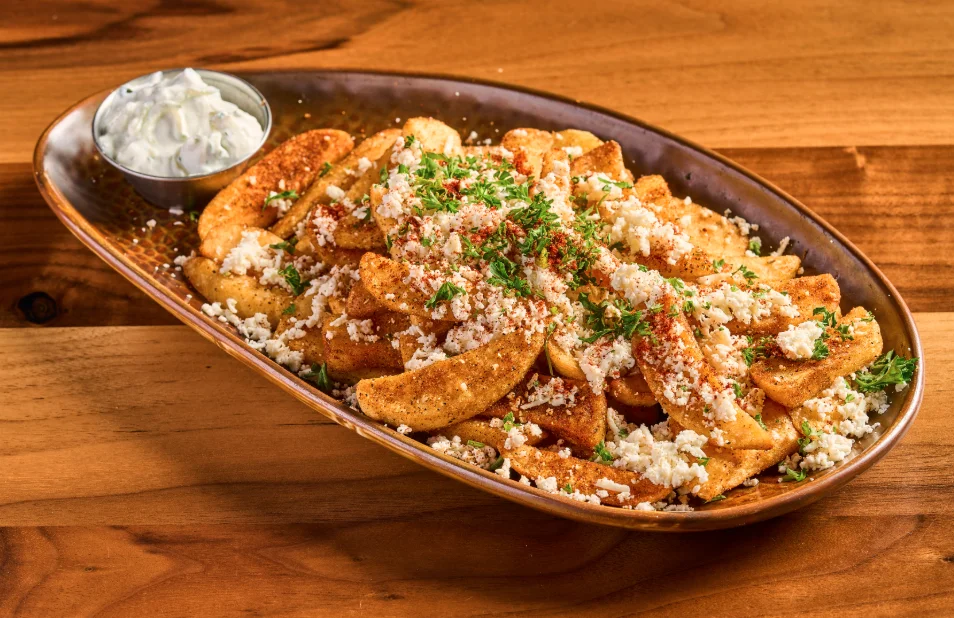 Crispy Greek fries at Sufrat Grill.