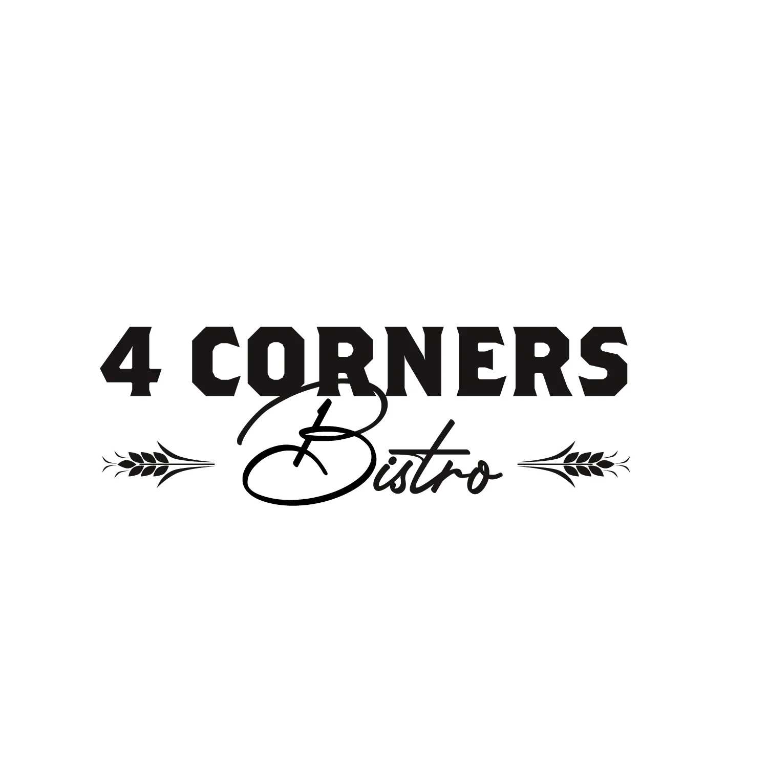 Logo of 4 Corners Bistro featuring a modern design.