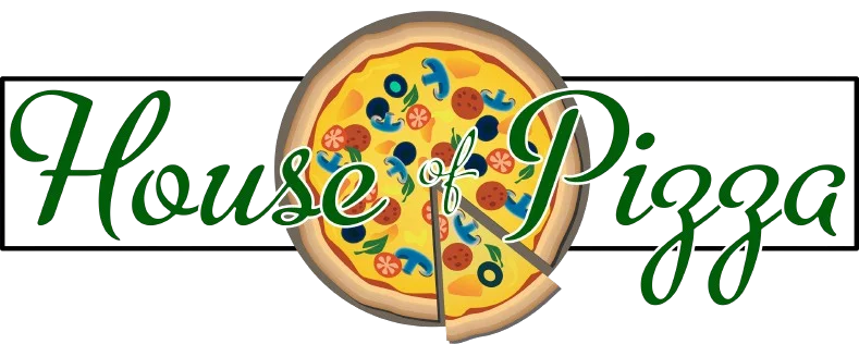 House of Pizza logo featuring a stylized pizza graphic.